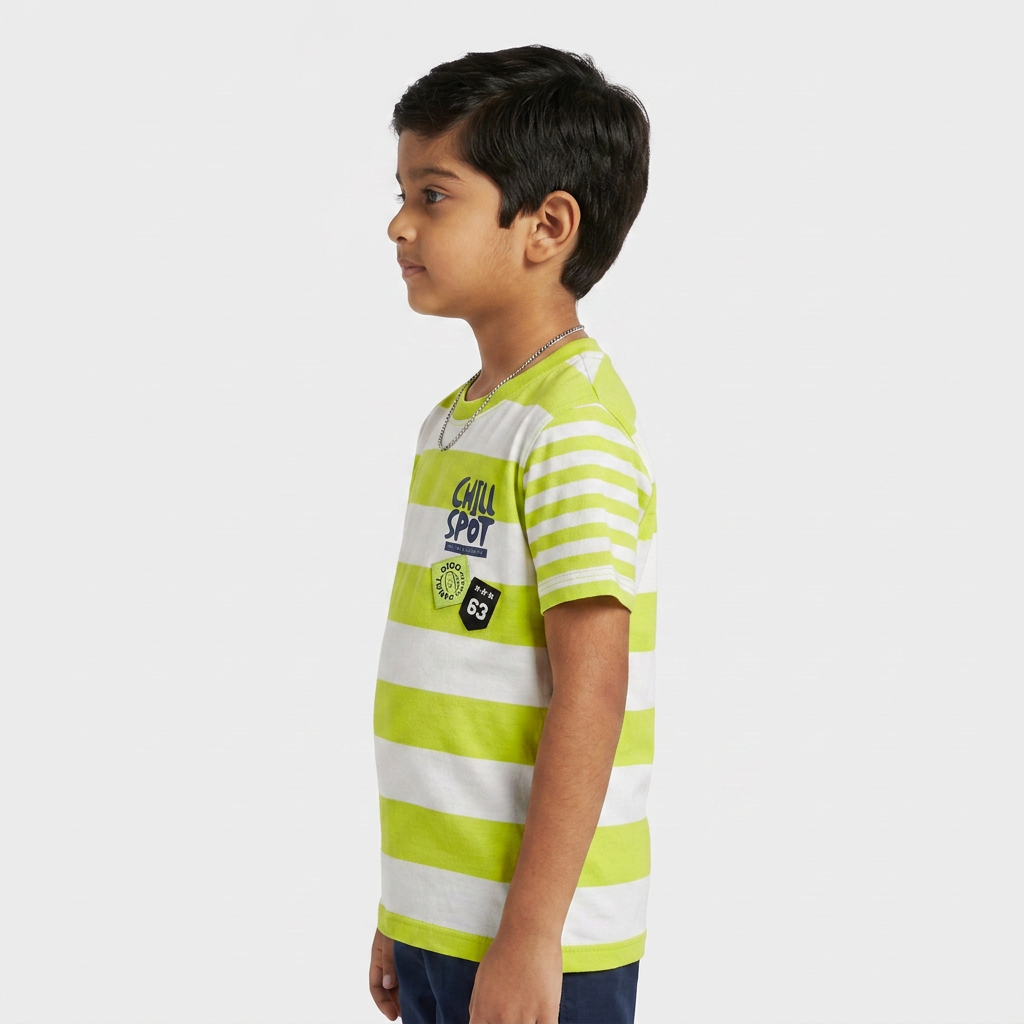 Boys Cotton Striped T-Shirt
