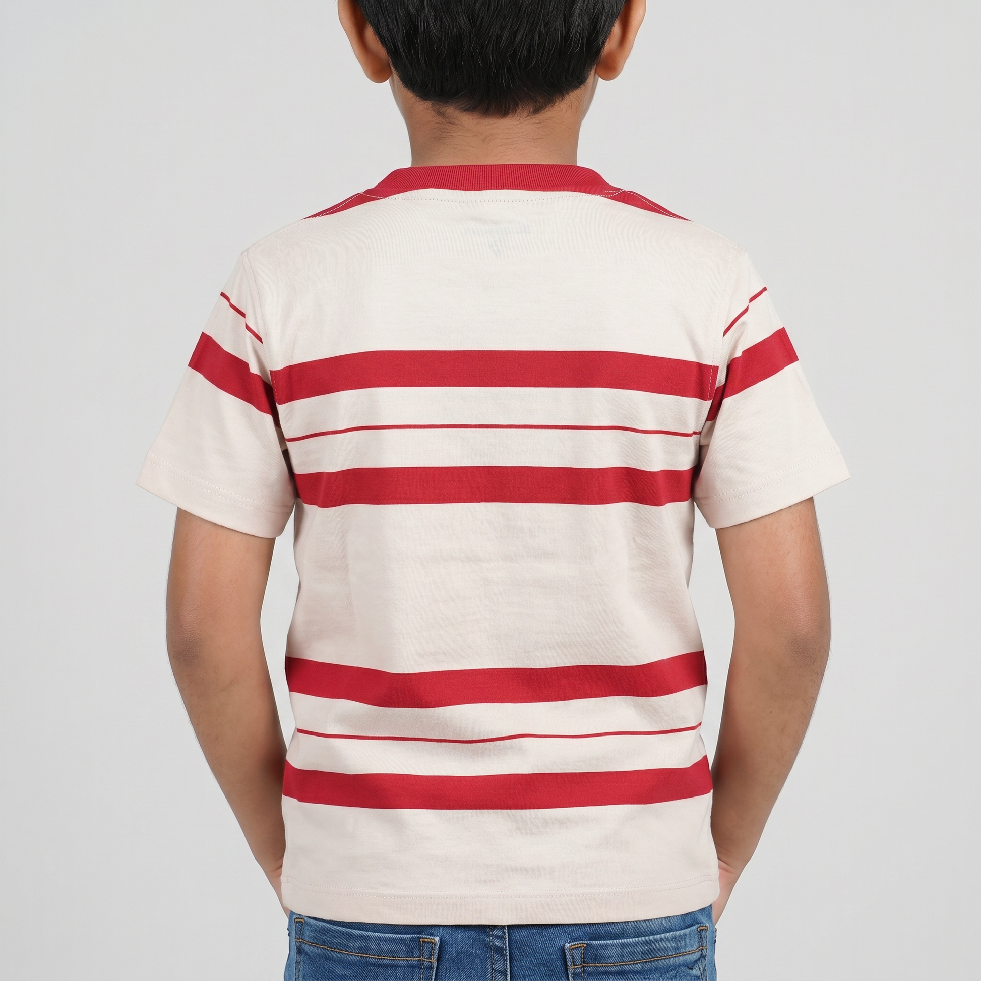 Boys Cotton Striped T-Shirt