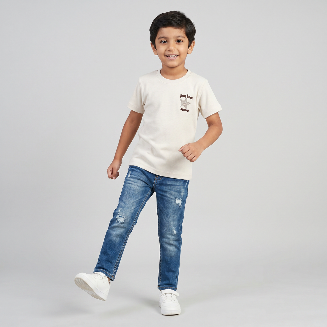 Boys Cotton Structured T-Shirt