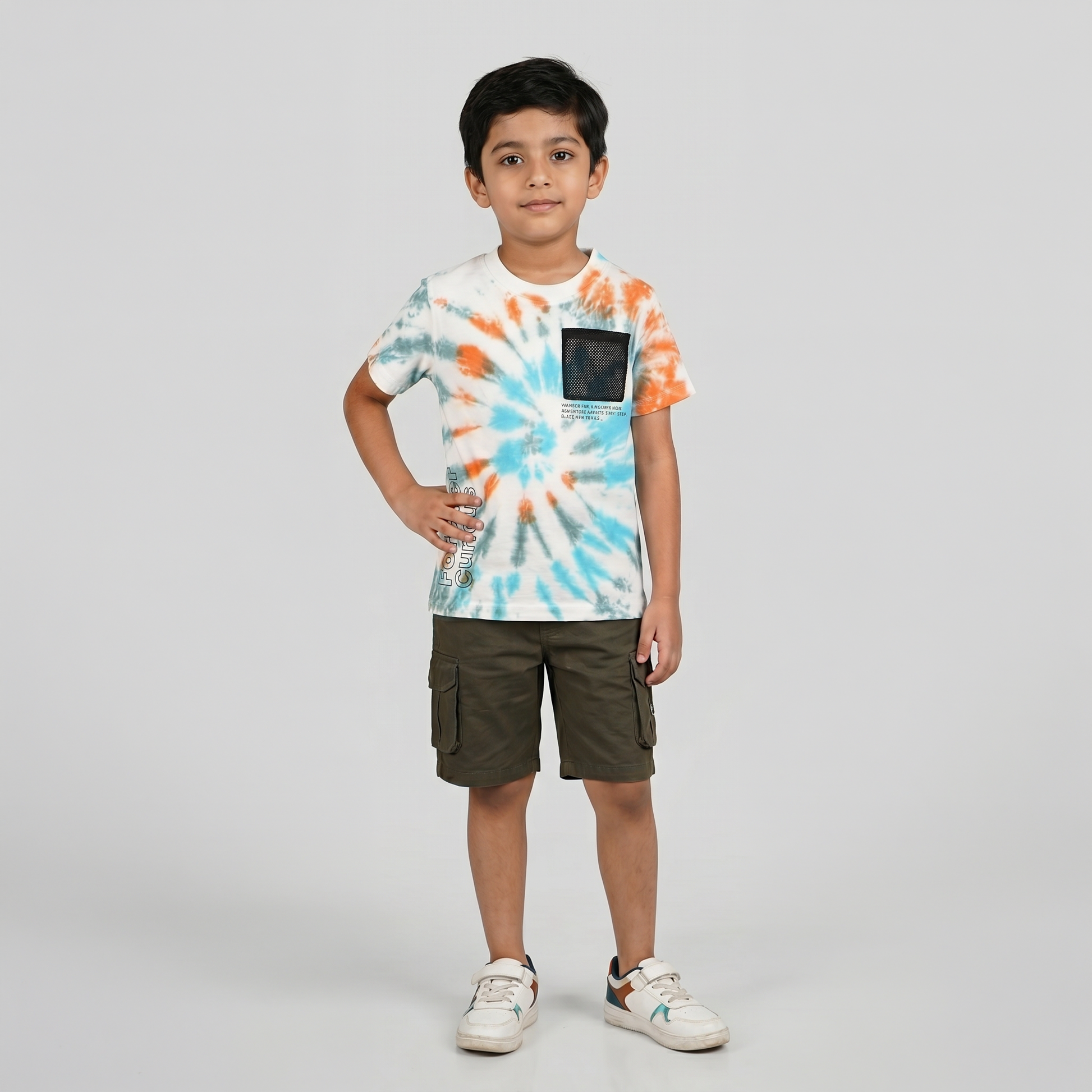 Boys Cotton Tie - Dye T-Shirt