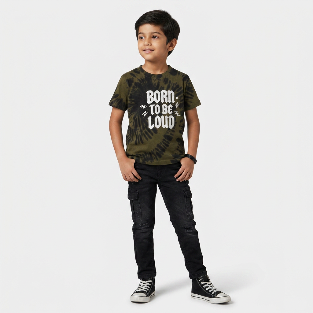 Boys Cotton Tie - Dye T-Shirt