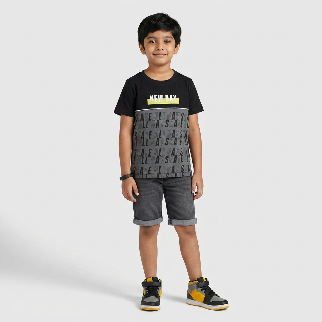 Boys Cotton Printed T-Shirt