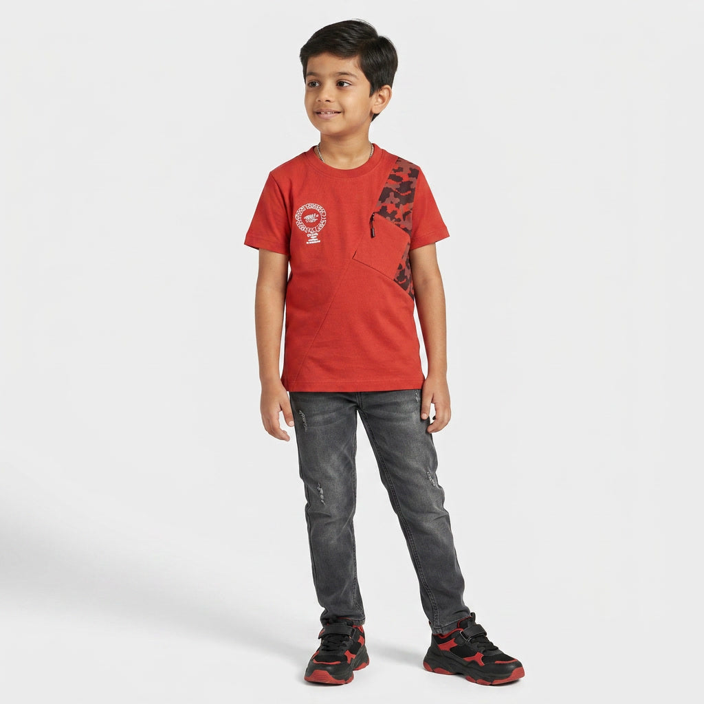 Boys Cotton Printed T-Shirt