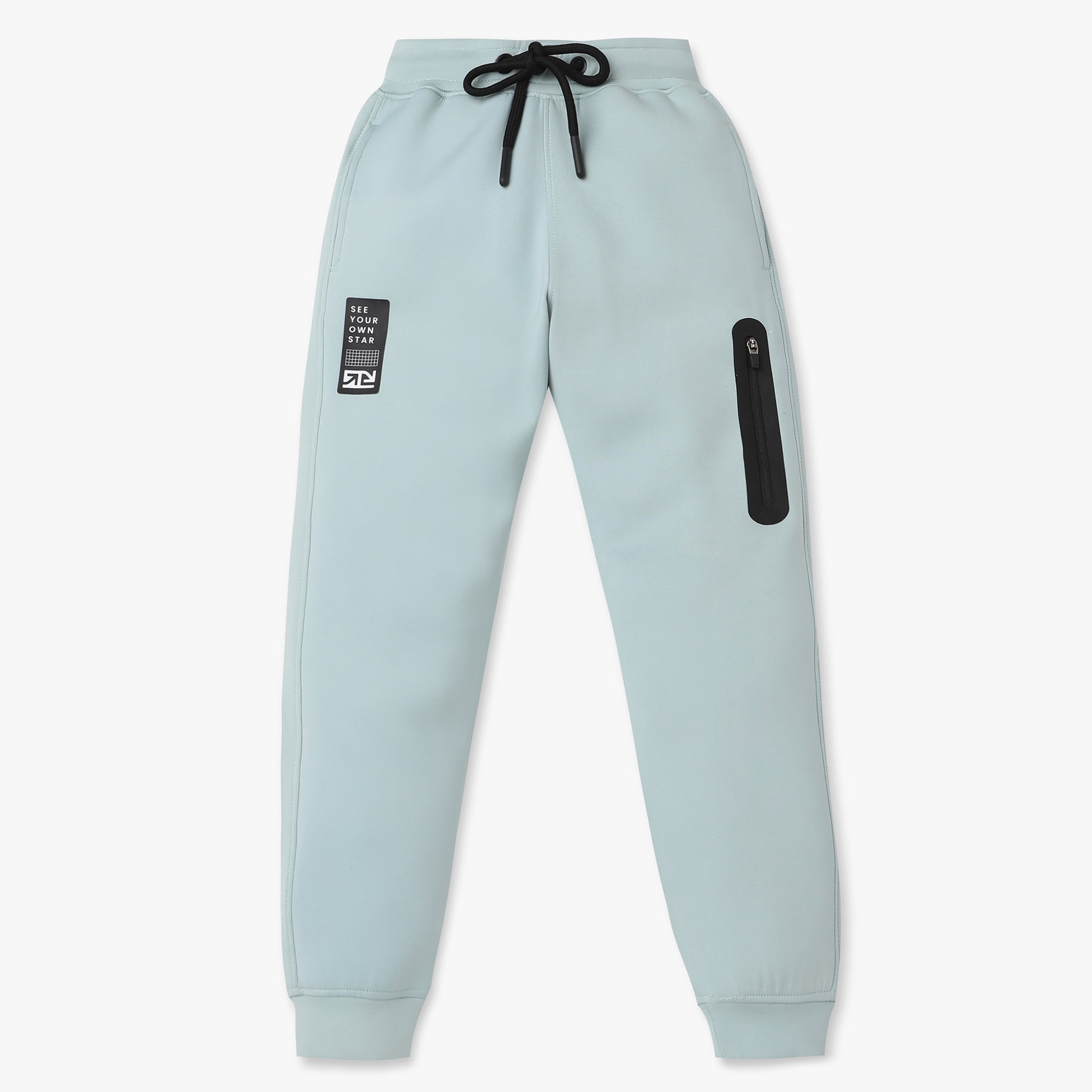 Boys Regular Fit Solid Mid Rise Joggers
