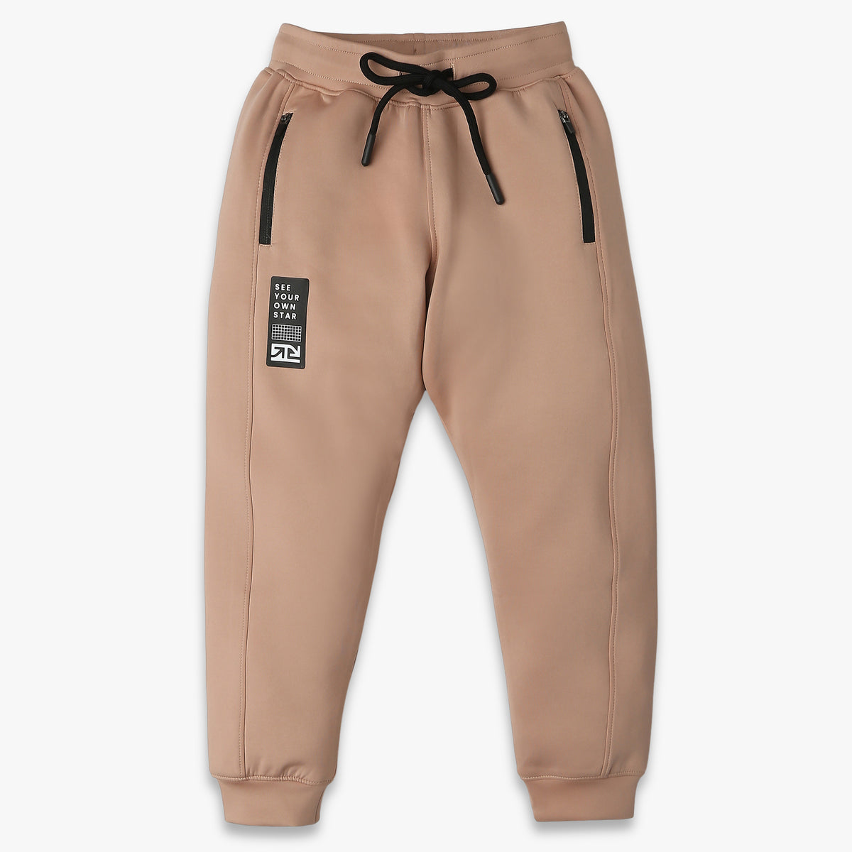 Boys Regular Fit Full Length Solid Joggers