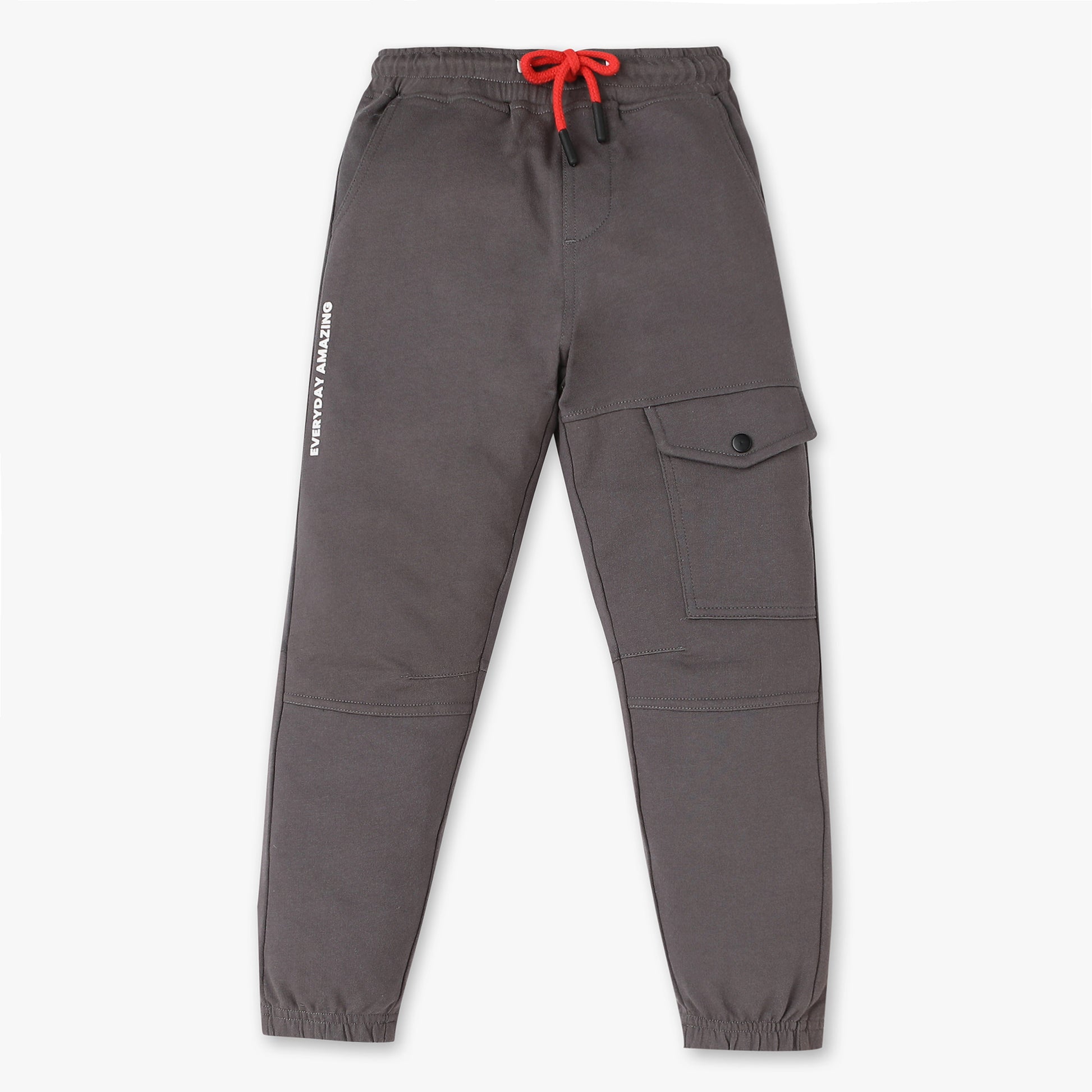 Boys Regular Fit Cut and Sew Mid Rise Joggers