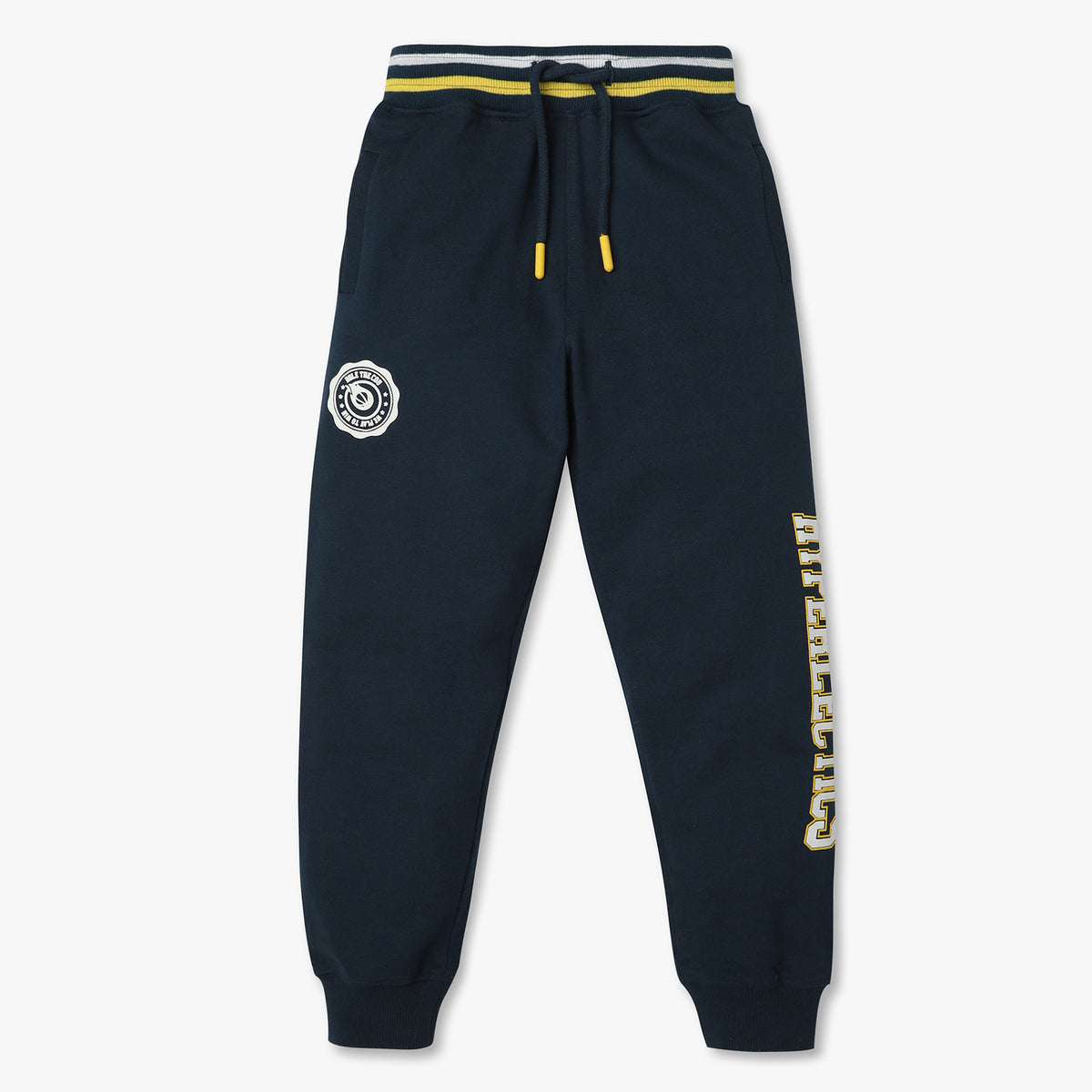 Boys Relaxed Fit Printed Mid Rise Joggers