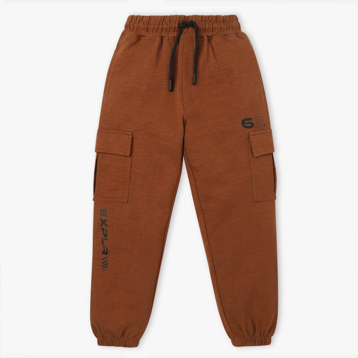 Boys Regular Fit Cut and Sew Full Length Mid Rise Joggers