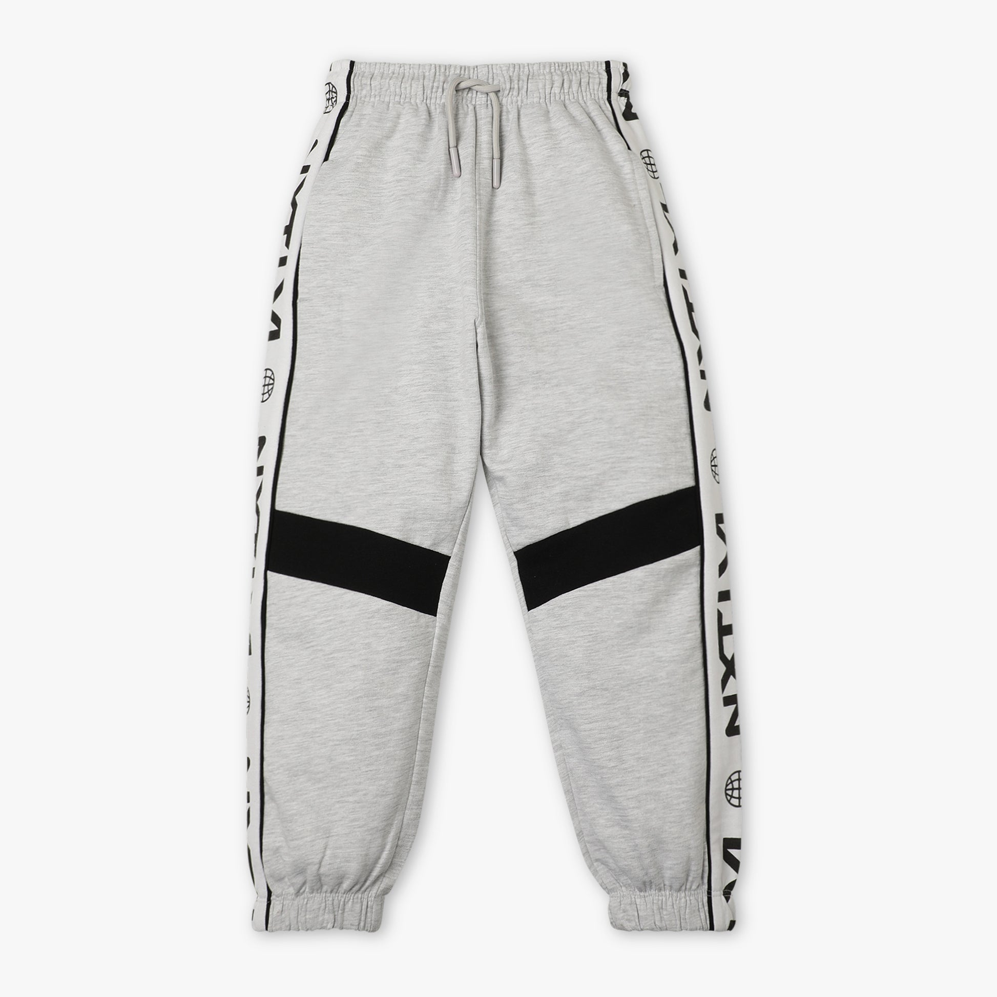 Boys Regular Fit Cut And Sew Mid Rise Joggers