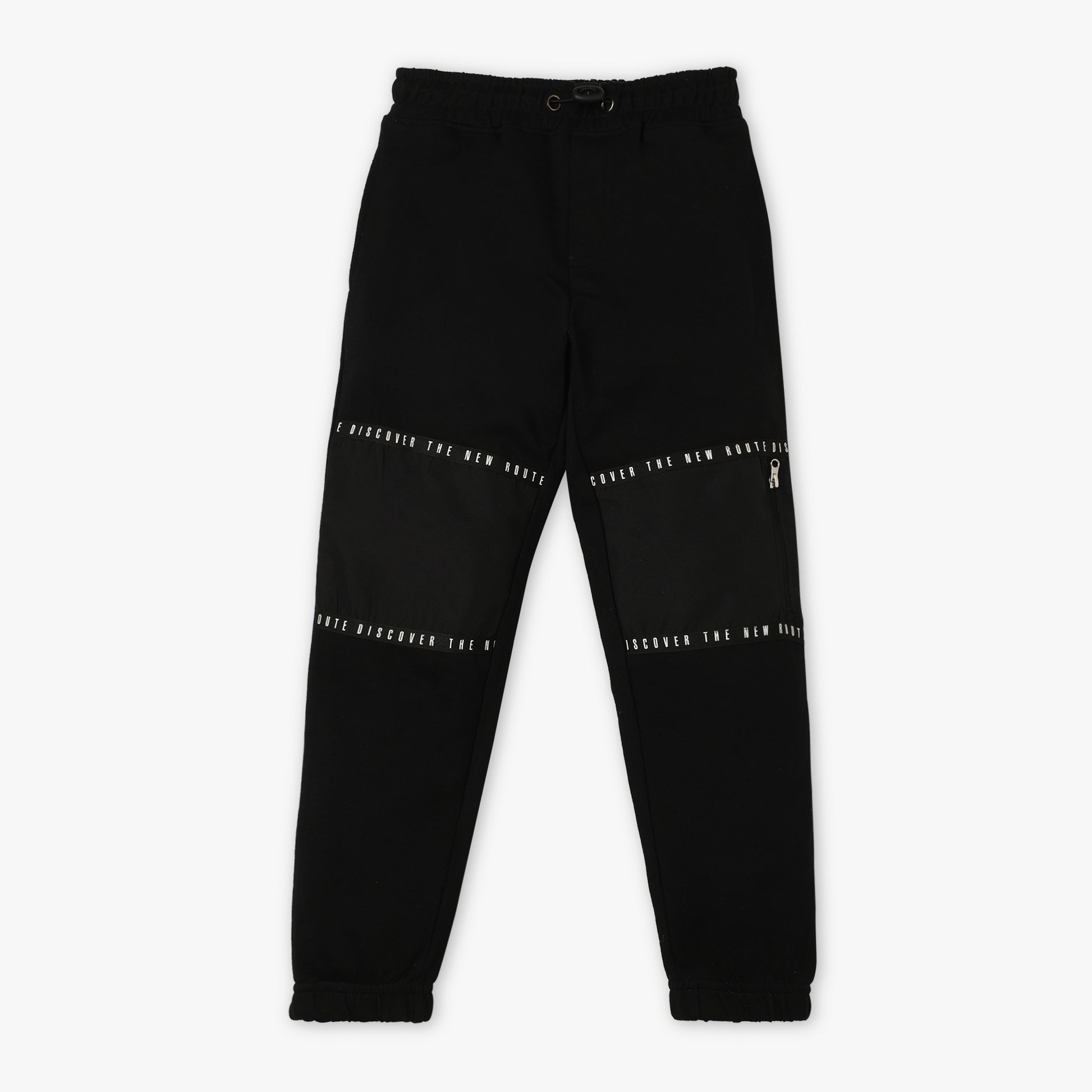 Boys Regular Fit Solid Mid Rise Joggers
