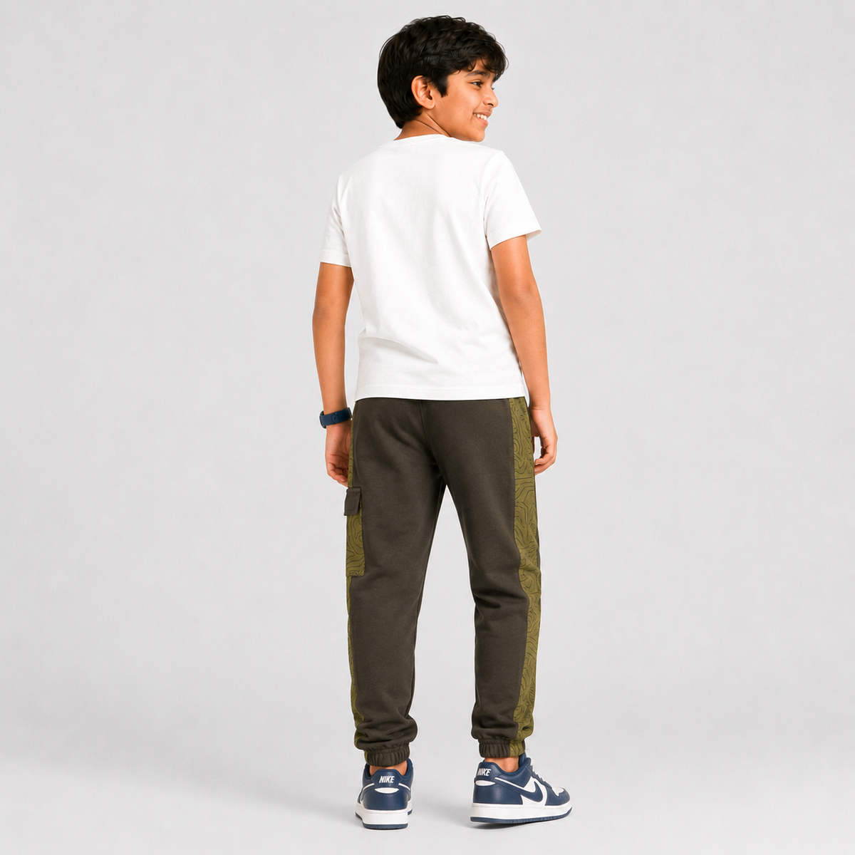 Boys Cut and Sew Mid Rise Joggers