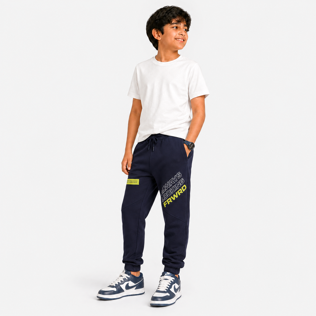 Boys Cut and Sew Mid Rise Joggers