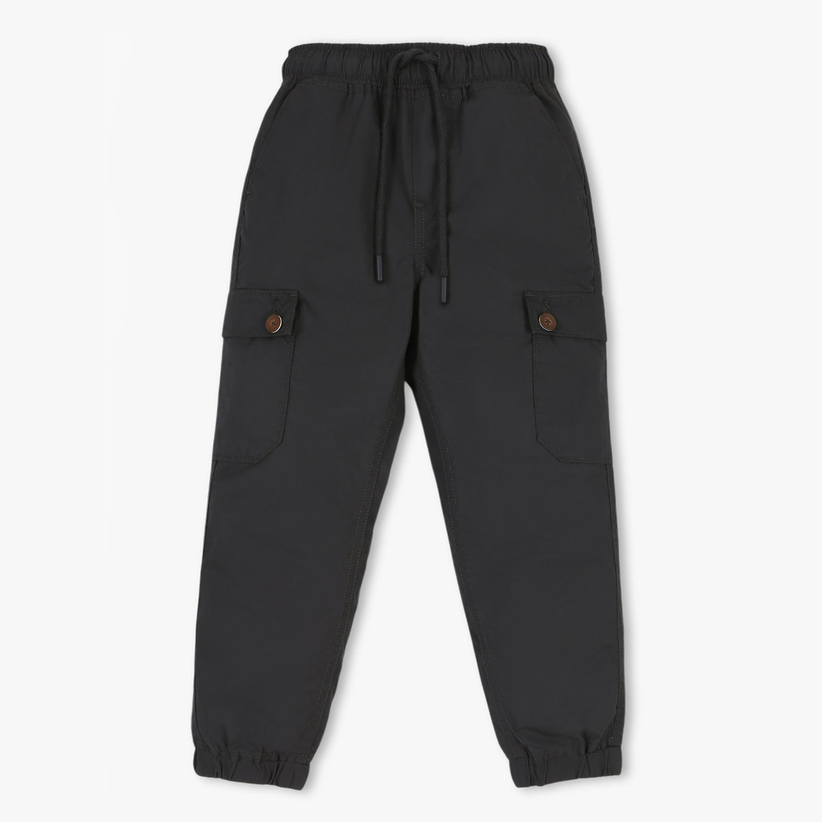 Boys Solid Full Length Cargos