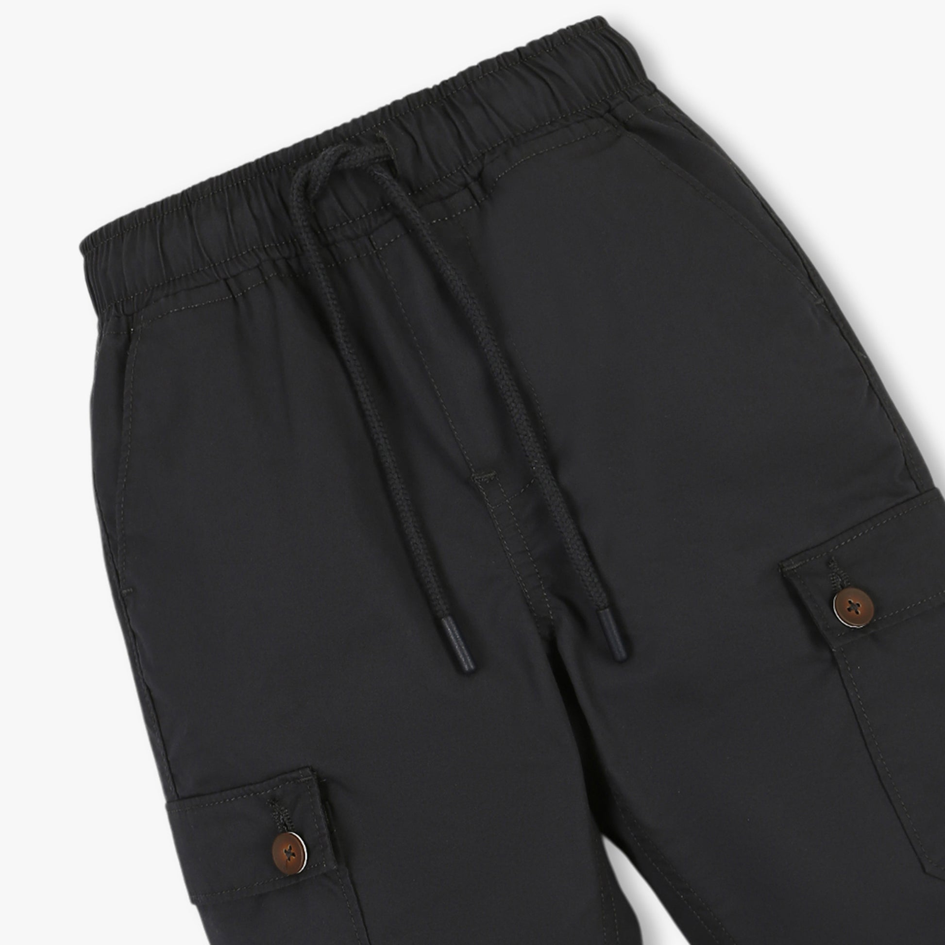 Boys Solid Full Length Cargos