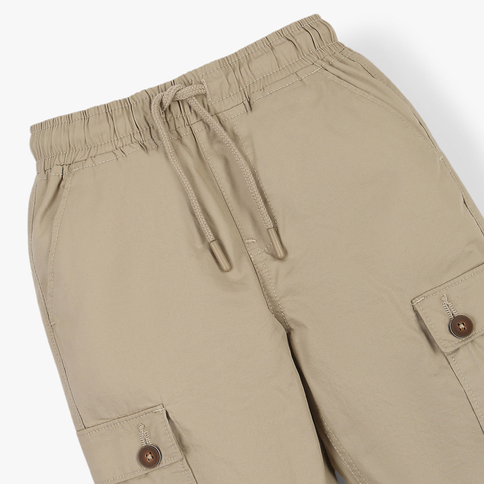 Boys Solid Full Length Cargos