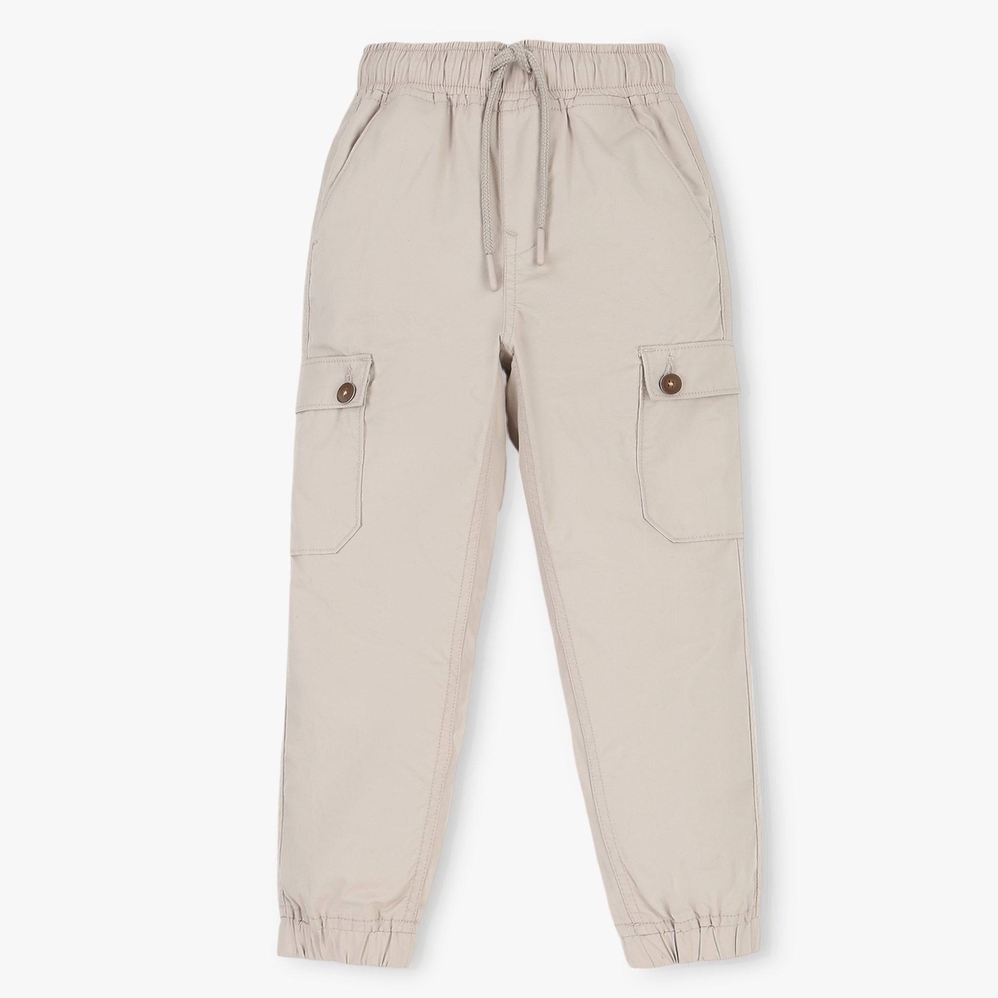 Boys Solid Full Length Cargos