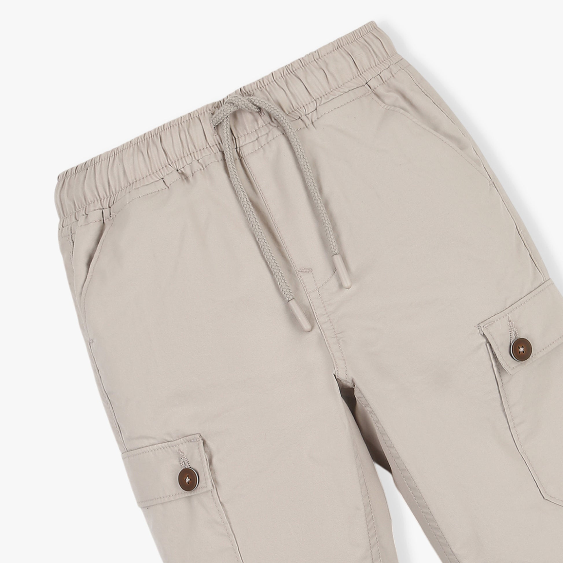Boys Solid Full Length Cargos
