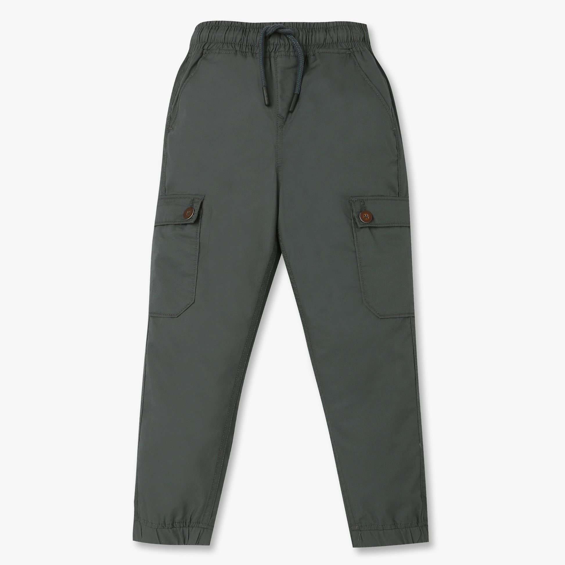 Boys Solid Full Length Cargos