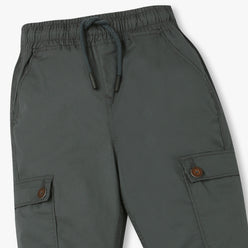 Boys Solid Full Length Cargos