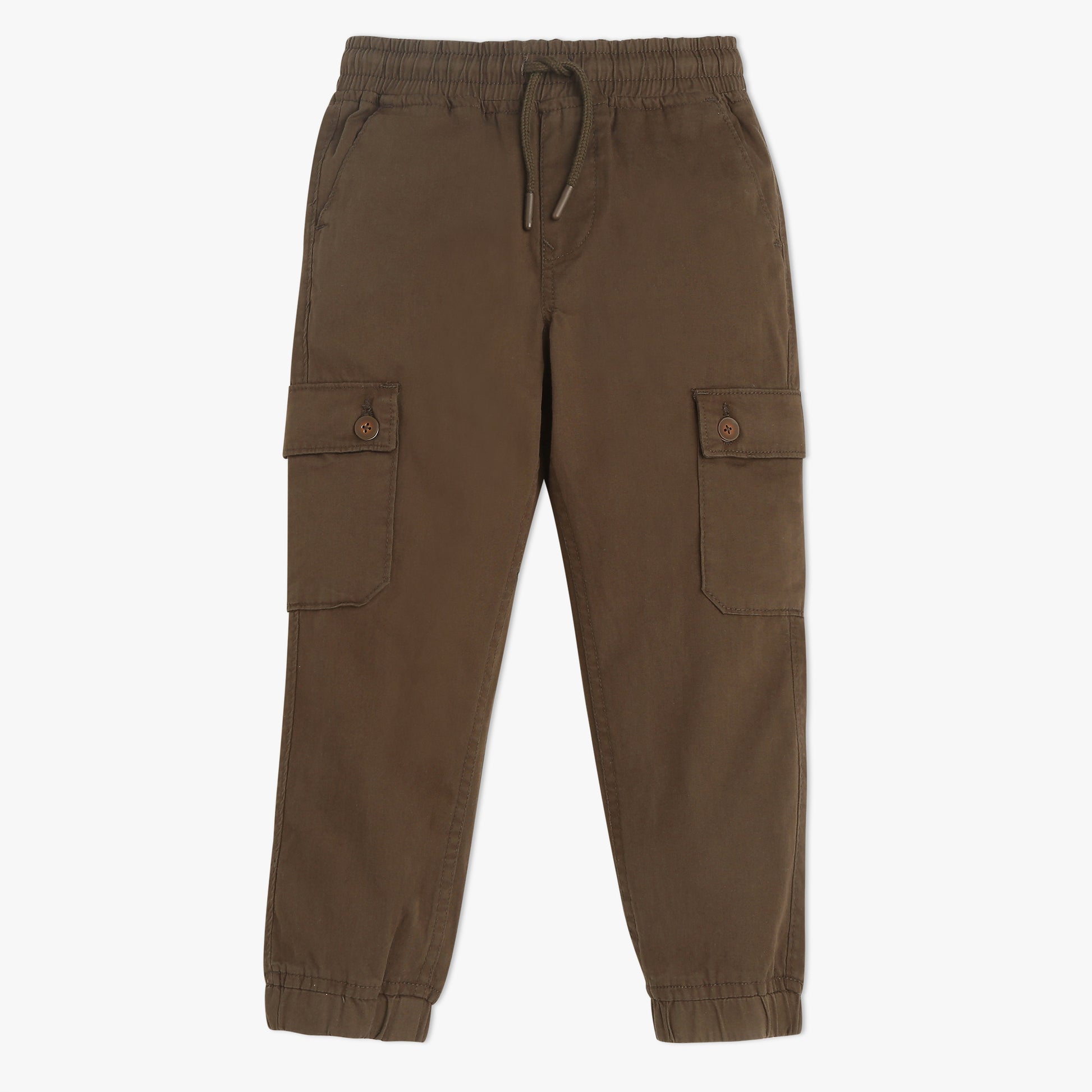 Boys Solid Full Length Cargos