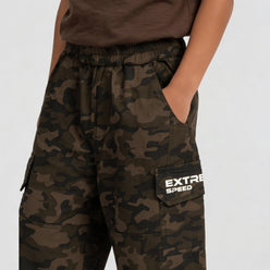 Boys Cotton Printed Messenger Pant