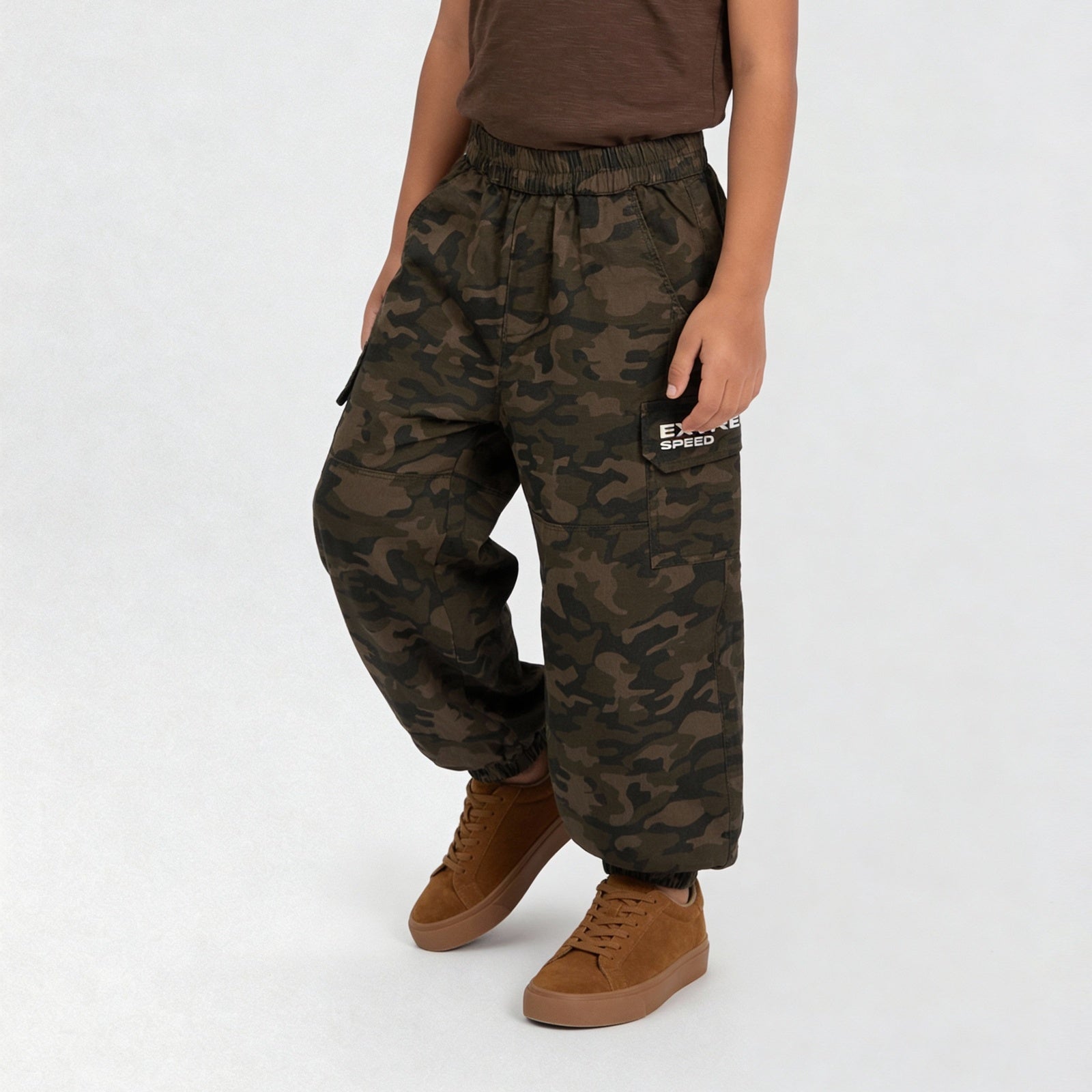 Boys Cotton Printed Messenger Pant