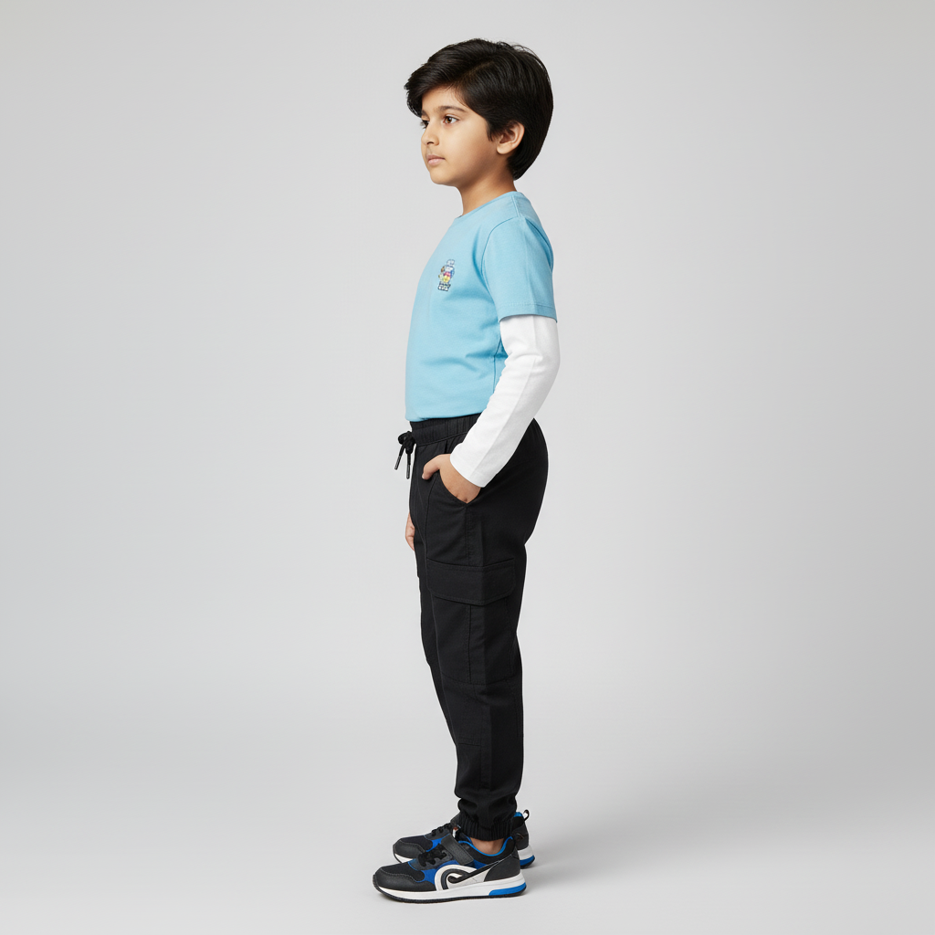 Boys Cotton Solid Joggers