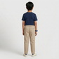 Boys Cotton Solid Mid Rise Trousers
