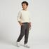 Boys Cotton Solid Mid Rise Joggers