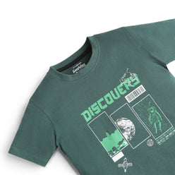 Boys Graphic Crew Neck Discovery Graphic Print T-Shirt