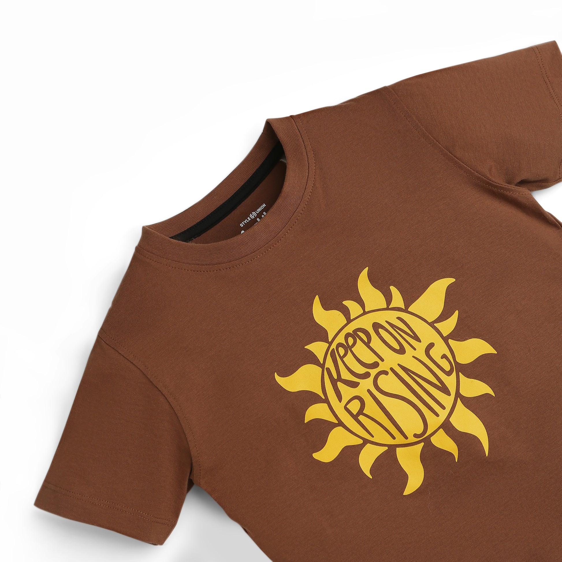 Boys Graphic Crew Neck Sun Print T-Shirt