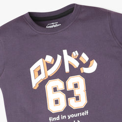 Boys Regular Fit Graphic Crew Neck T-Shirt