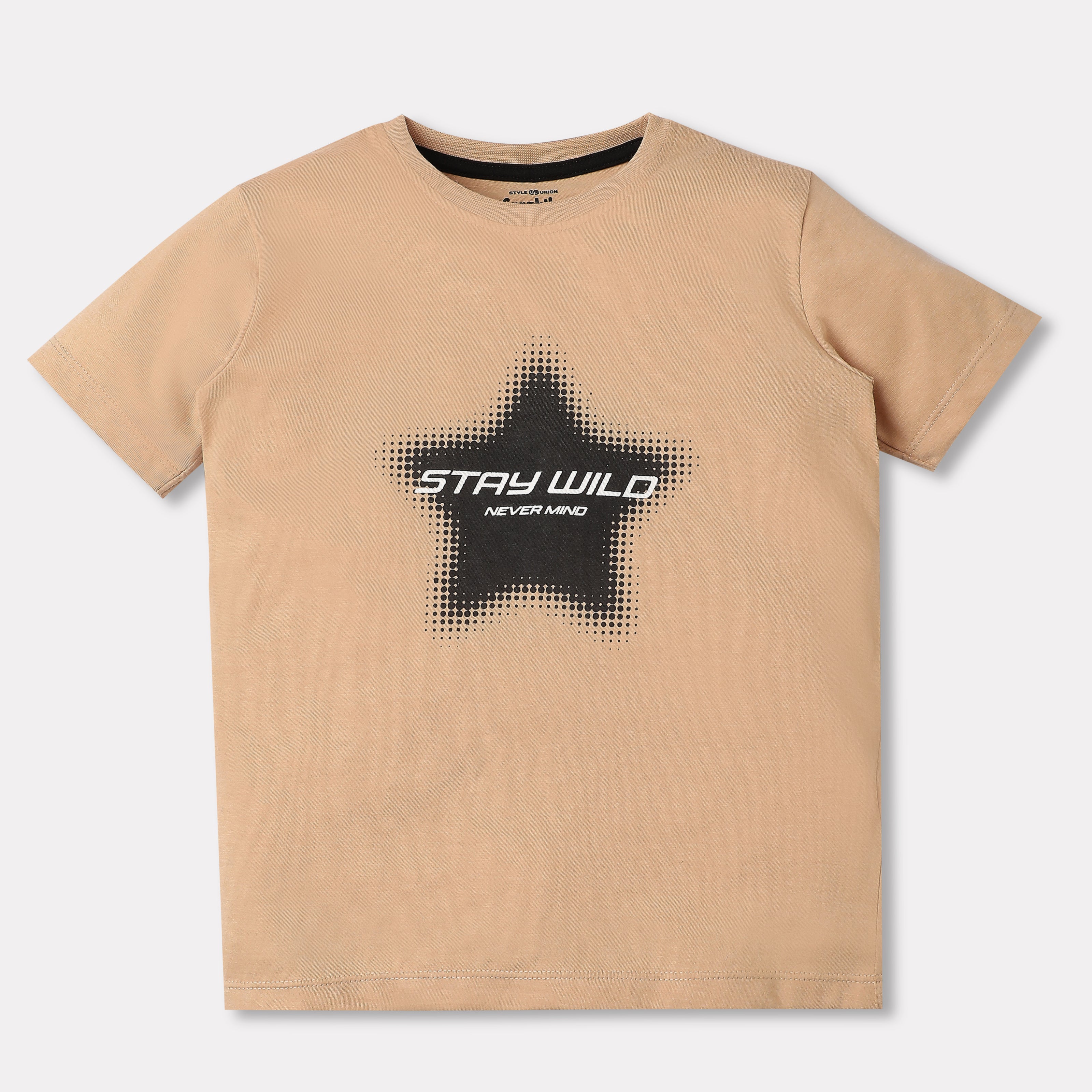 Boys Regular Fit Graphic Crew Neck T-Shirt