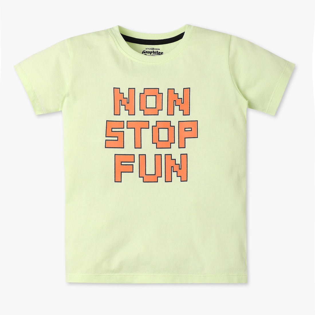 Boys Regular Fit Graphic Crew Neck T-Shirt