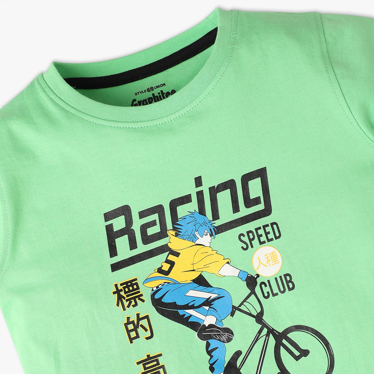 Boys Crew Neck Graphic Print T-Shirt