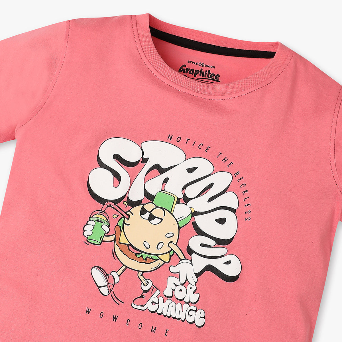 Boys Regular Fit Graphic Crew Neck T-Shirt