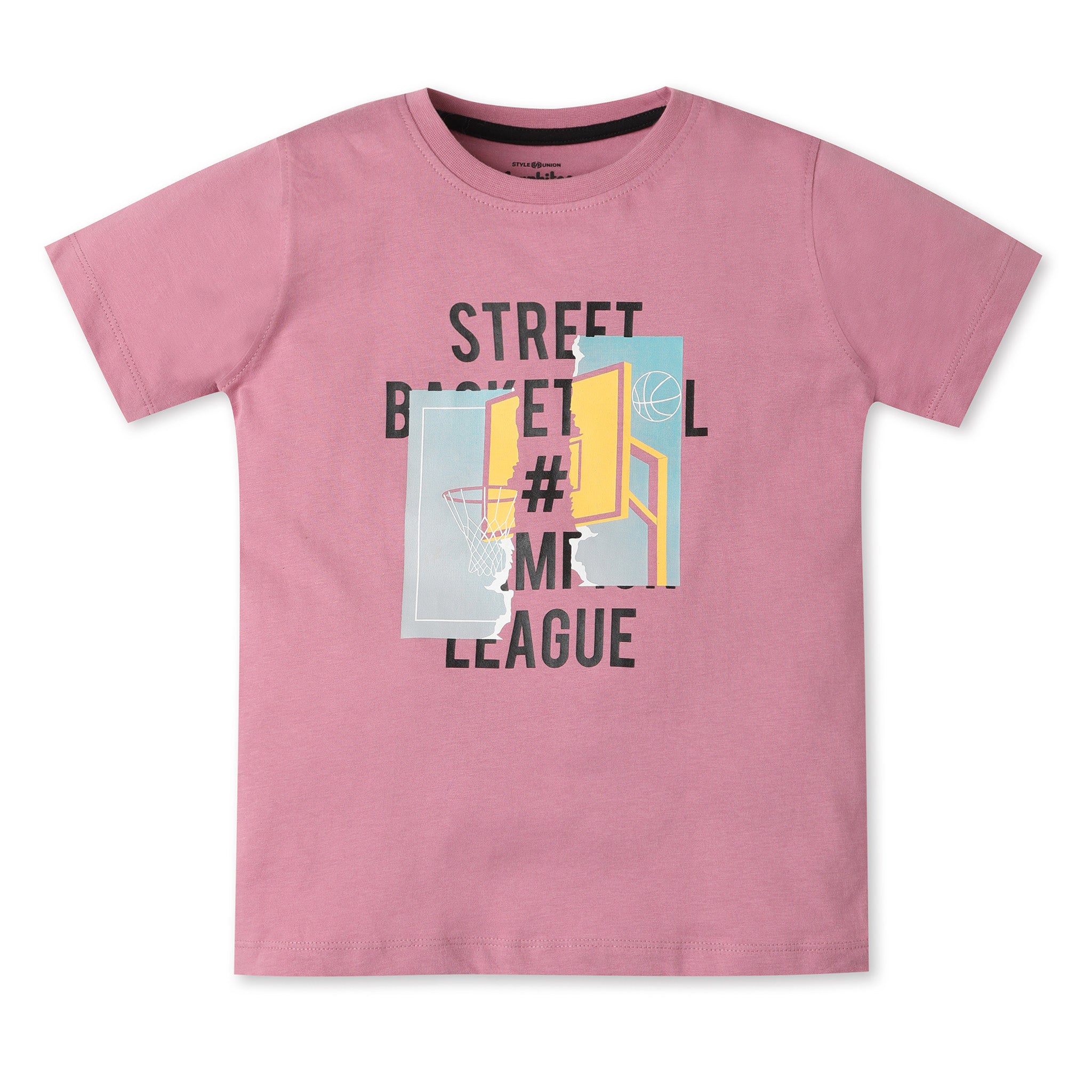 Boys Regular Fit Crew Neck Graphic T-Shirt