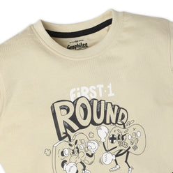 Boys Regular Fit Graphic Crew Neck T-Shirt