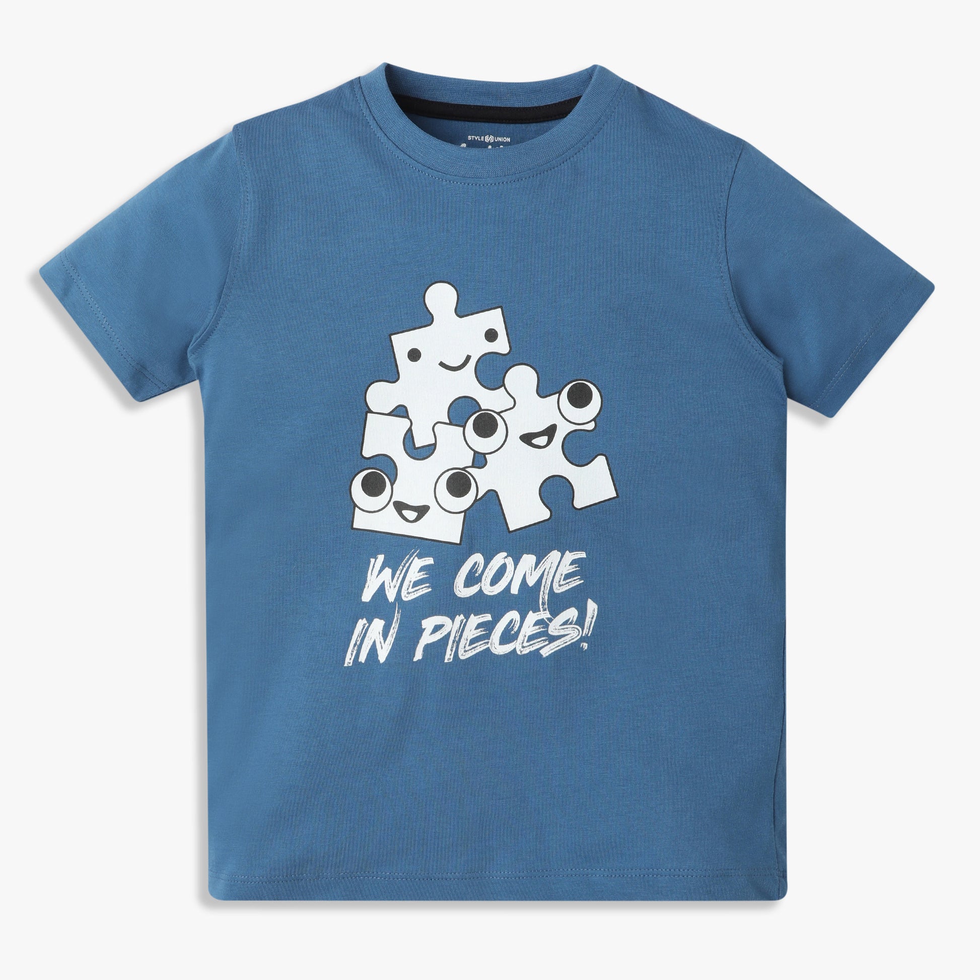 Boys Regular Fit Graphic Crew Neck T-Shirt