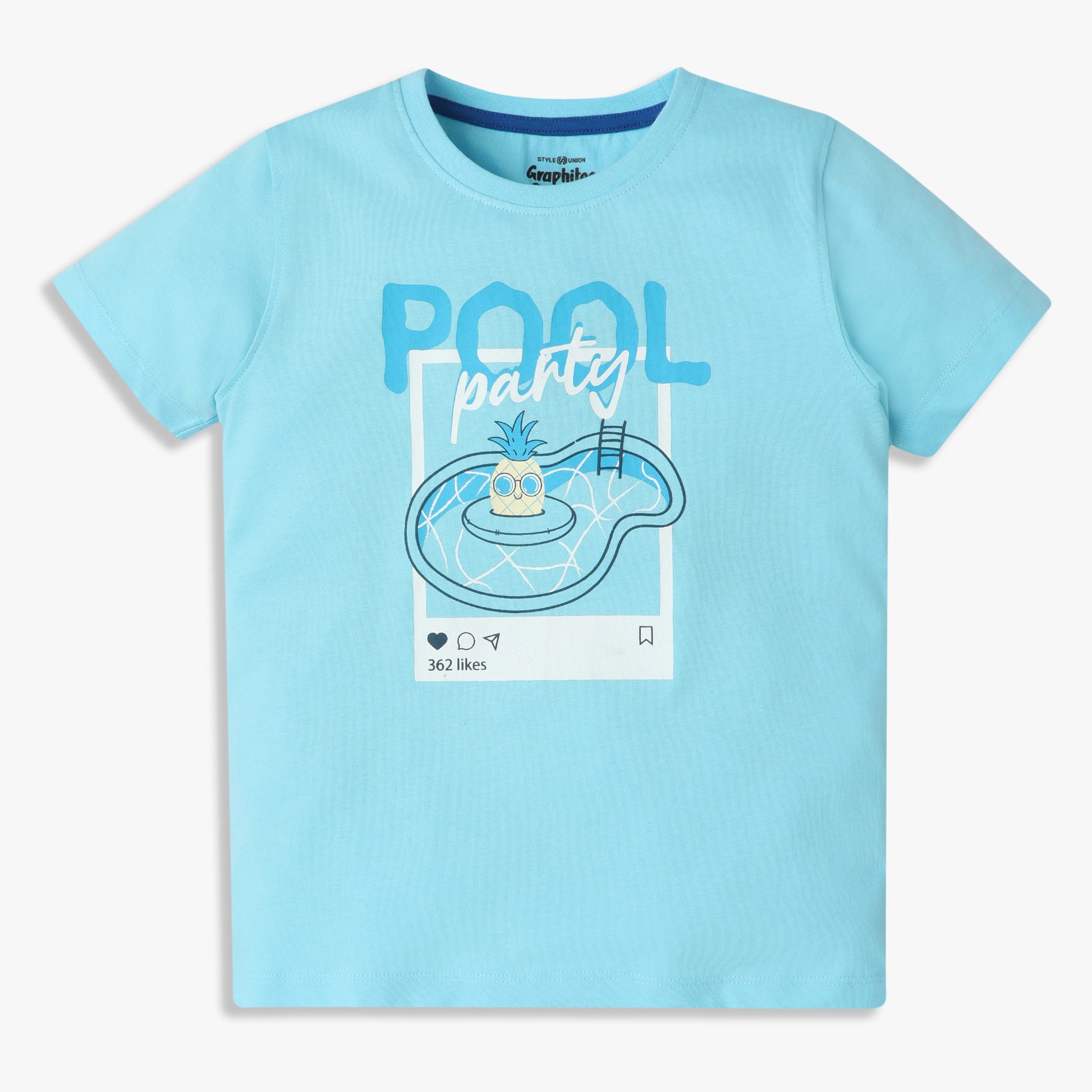 Boys Regular Fit Graphic Crew Neck T-Shirt