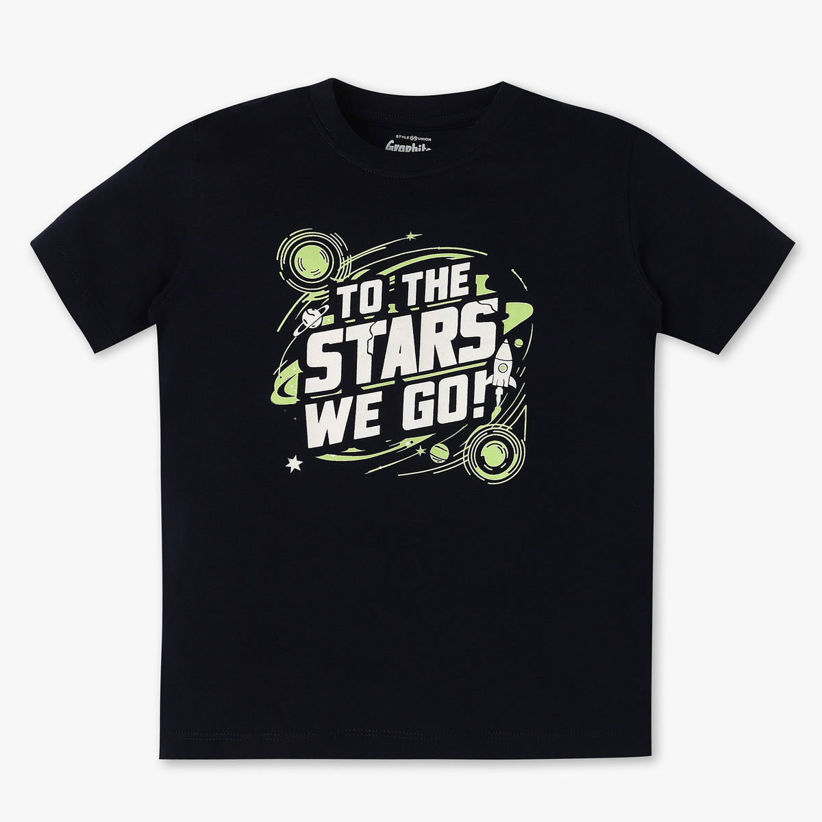 Boys Crew Neck Graphic T-Shirt