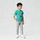 Boys Cotton Crew Neck Graphitee