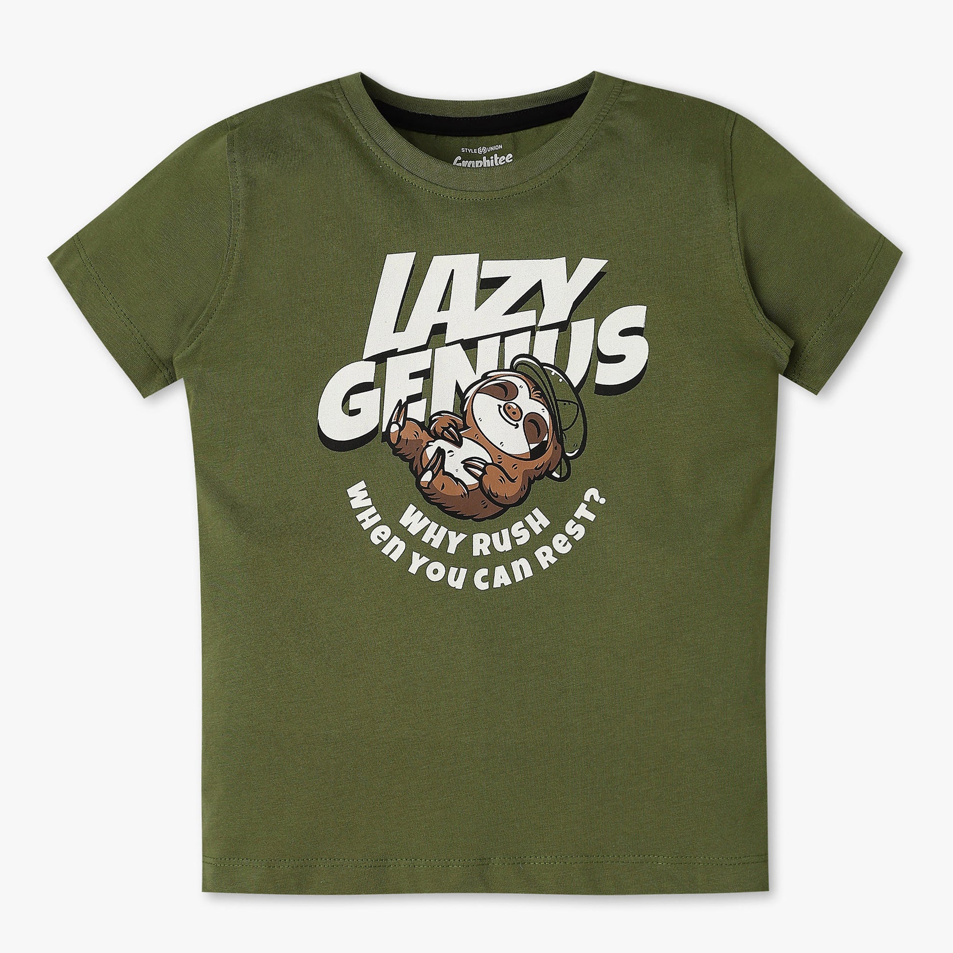 Boys Crew Neck Graphic T-Shirt