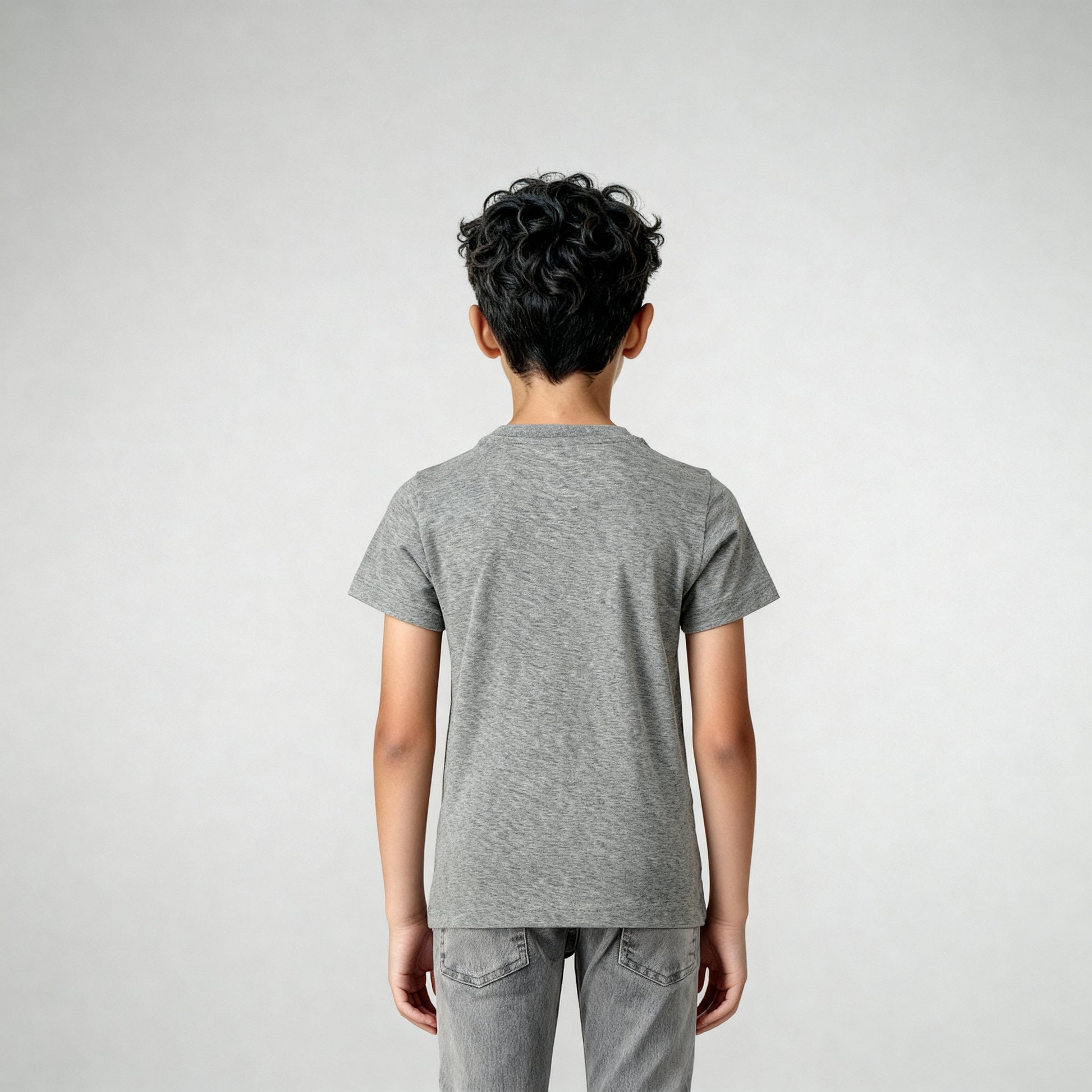 Boys Cotton Crew Neck Graphitee