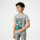 Boys Cotton Crew Neck Graphitee