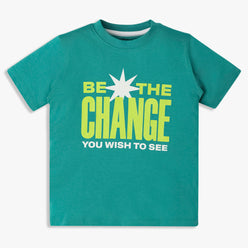 Boys Cotton Crew Neck Graphitee