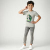 Boys Cotton Crew Neck Graphitee