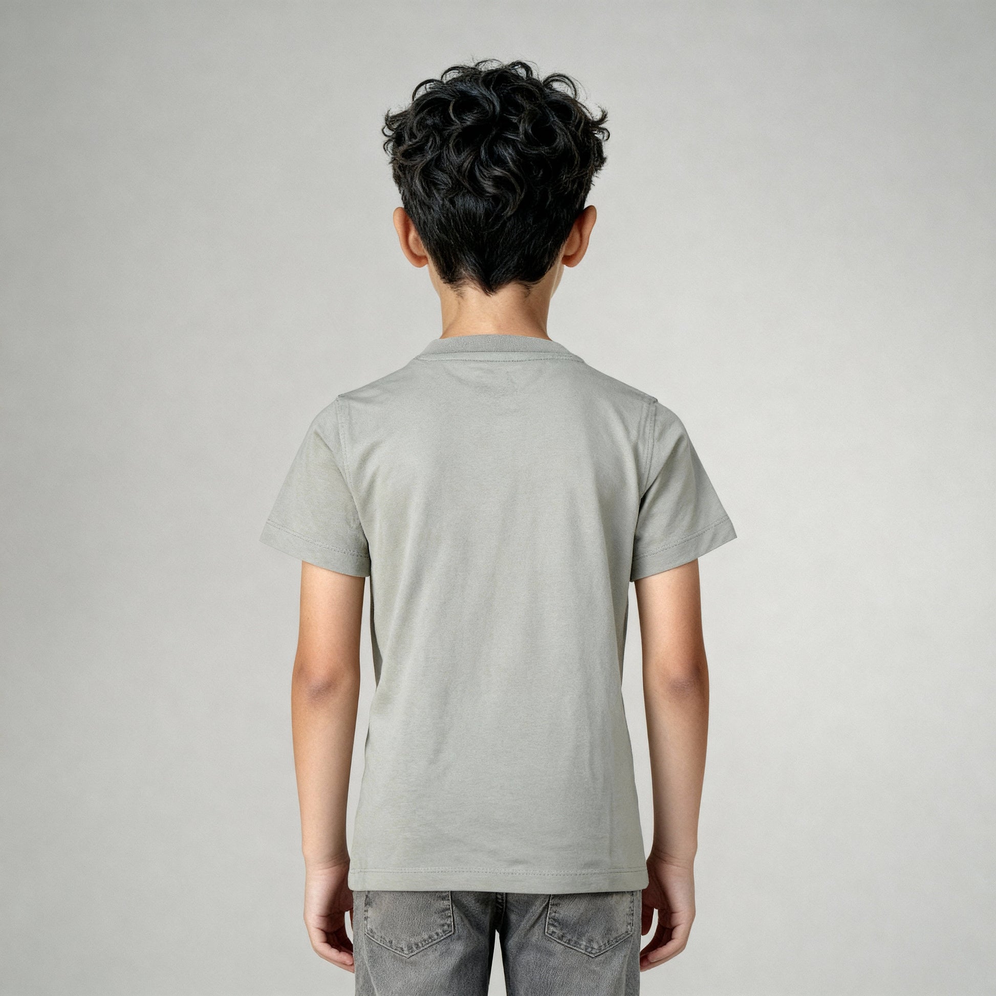 Boys Cotton Crew Neck Graphitee