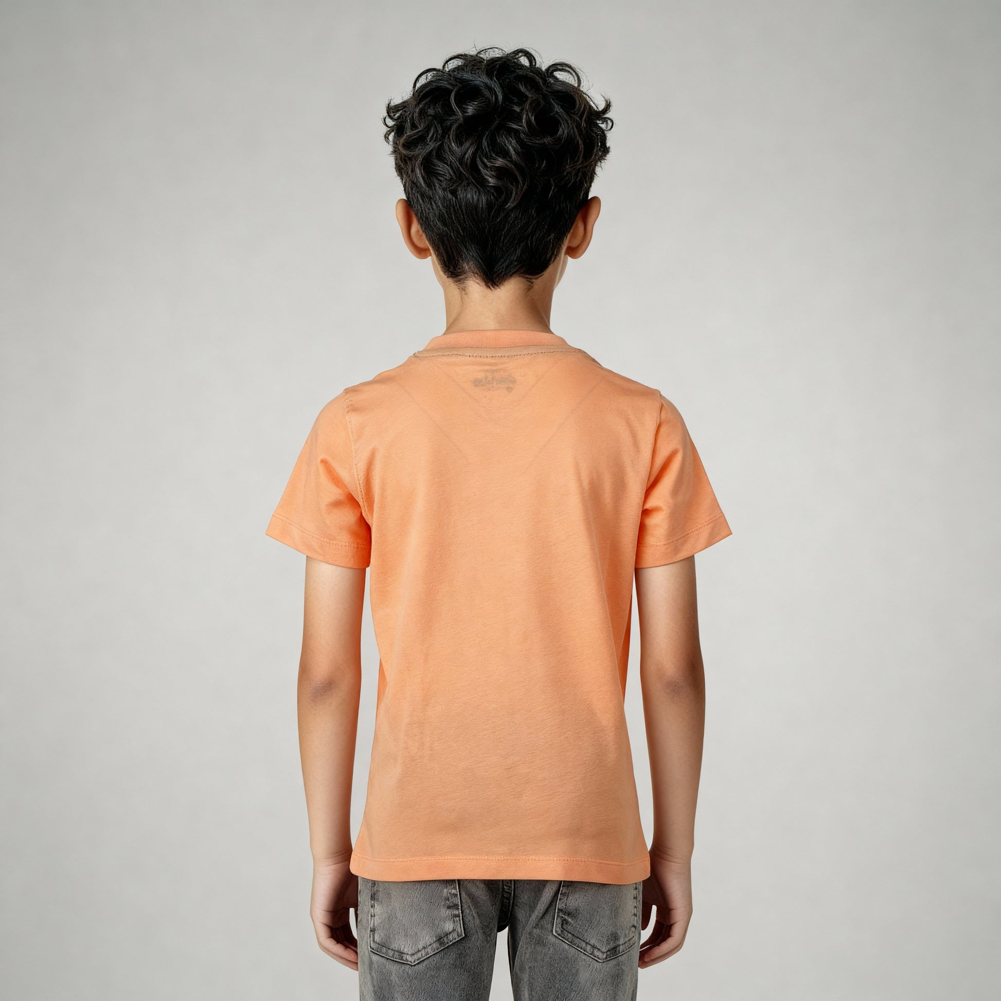 Boys Cotton Crew Neck Graphitee