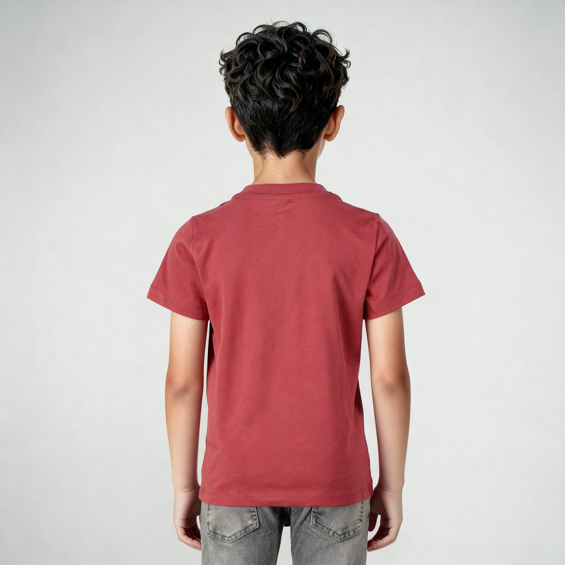 Boys Cotton Crew Neck Graphitee